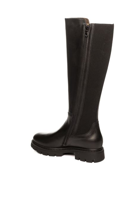 Black leather boot NERO GIARDINI | 411864GUANTO-100